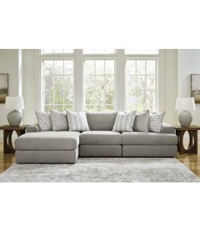 3 Seater L-Shaped Modular Fabric Lounge Suite with Chaise - Adamstown
